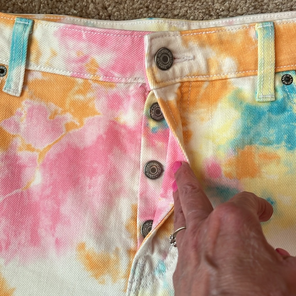 NWT Old Navy Tye Dye Button Fly Shorts - Picture 3 of 11